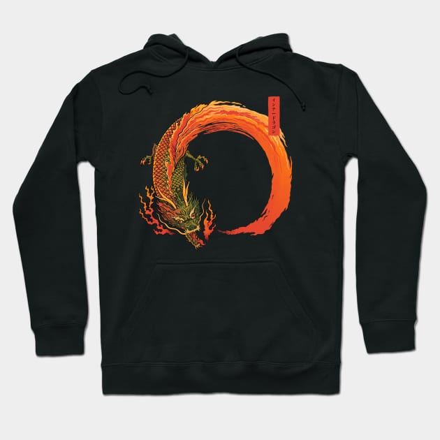 Enso Dragon Fire Hoodie by ppmid